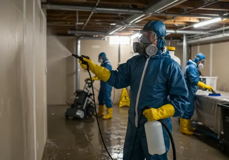 Basement Sanitization and Antimicrobial Treatment process in Belmont, NC